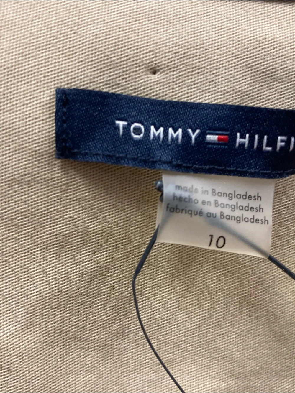 Tommy Hilfiger NWT Tiered Shirt Dress Khaki Size 10
